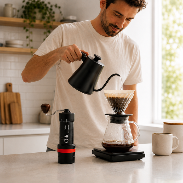 Gik Fang Flat Burr Hand Coffee Grinder