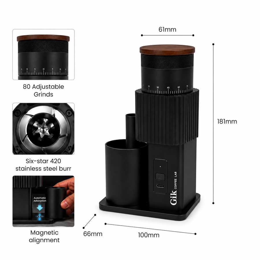 38mm 6-star. 80 settings. Magnetic cup.